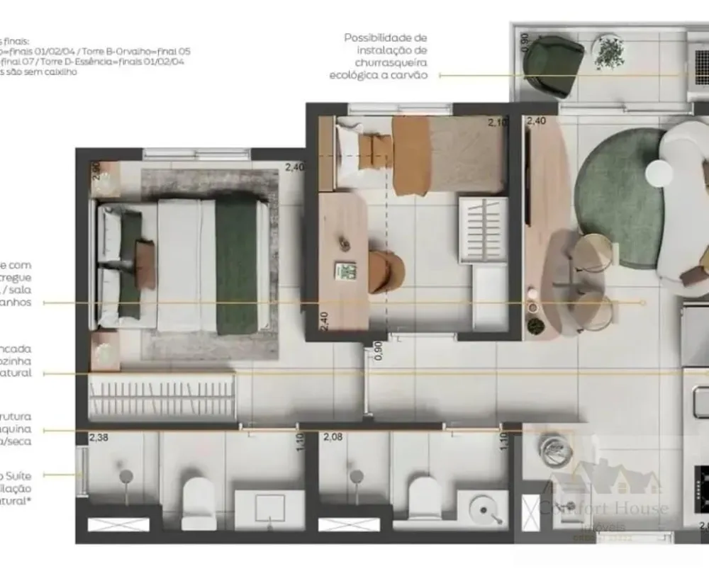 Apartamento, 2 quartos, 32 m² - Foto 7