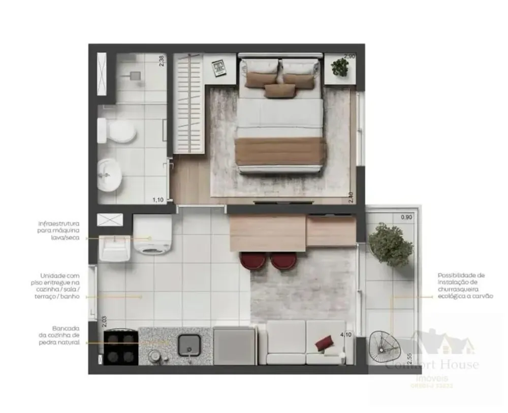 Apartamento, 2 quartos, 32 m² - Foto 5