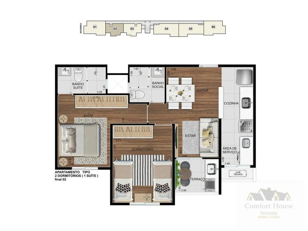 Apartamento, 2 quartos, 51 m² - Foto 8
