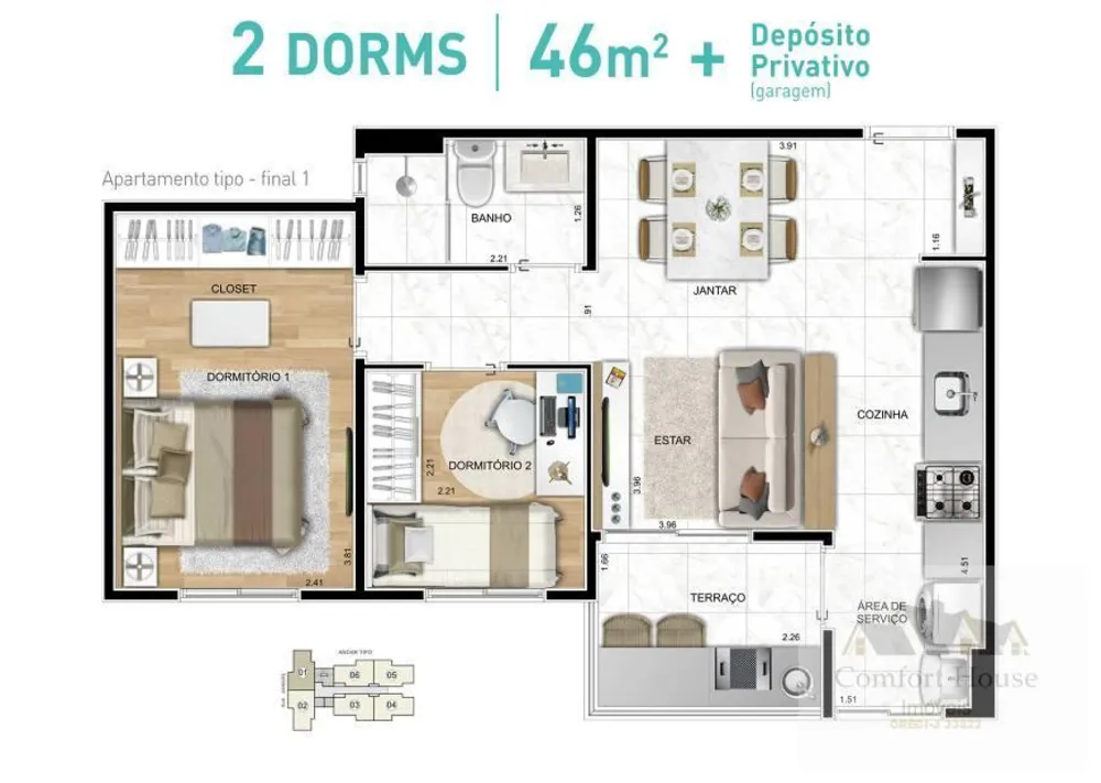 Apartamento, 2 quartos, 50 m² - Foto 11