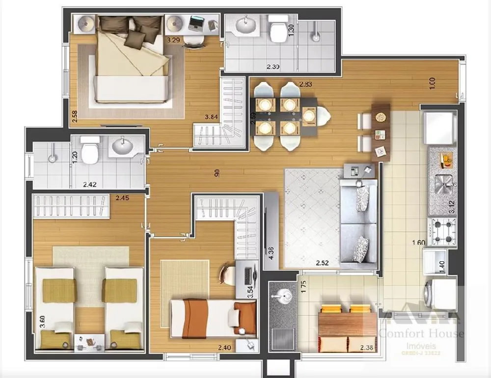 Apartamento, 3 quartos, 71 m² - Foto 16