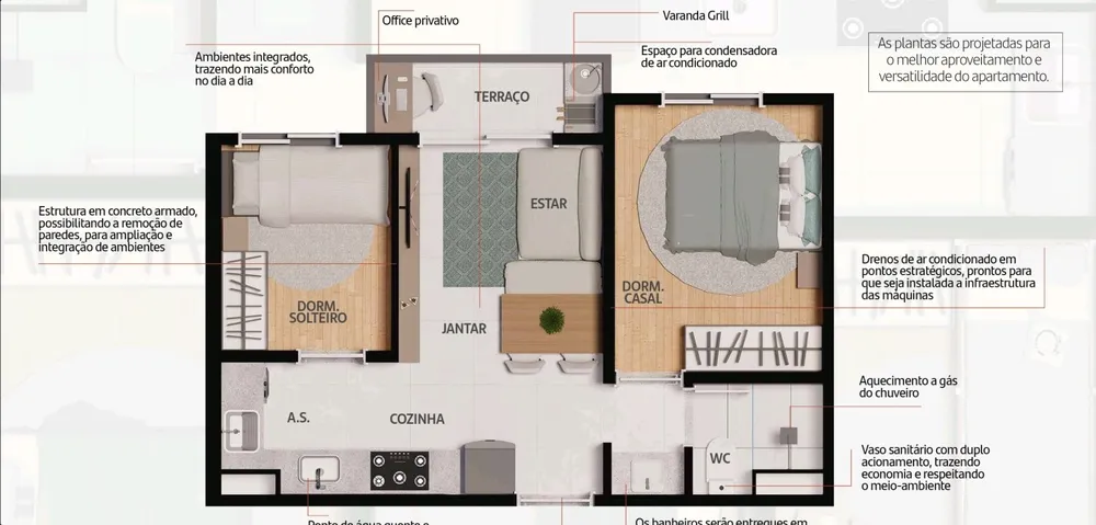 Casa, 2 quartos, 36 m² - Foto 12