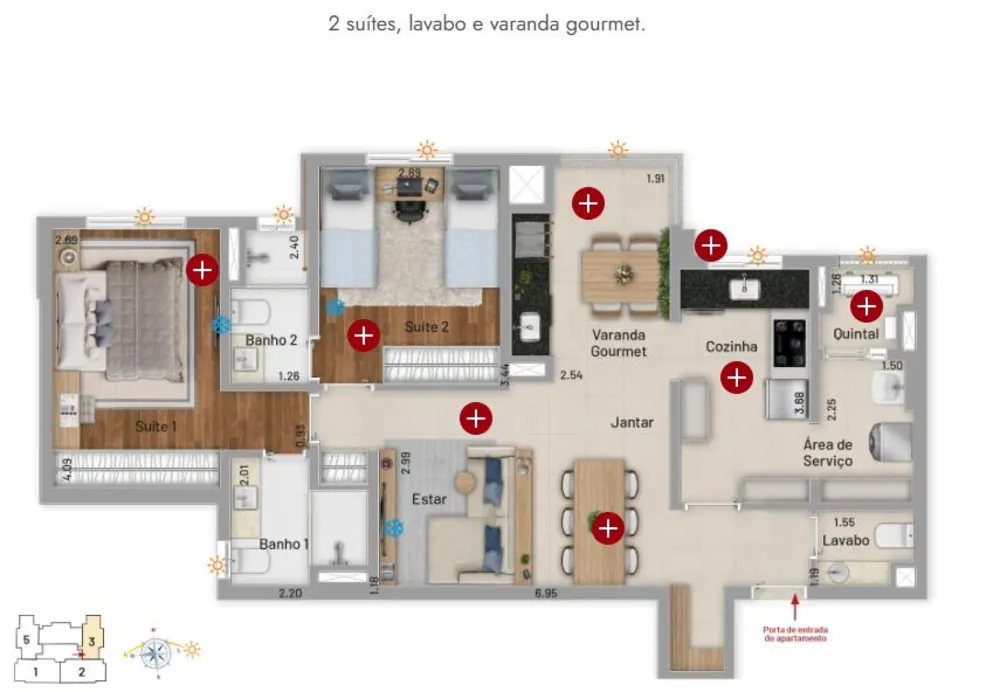 Apartamento, 2 quartos, 86 m² - Foto 13
