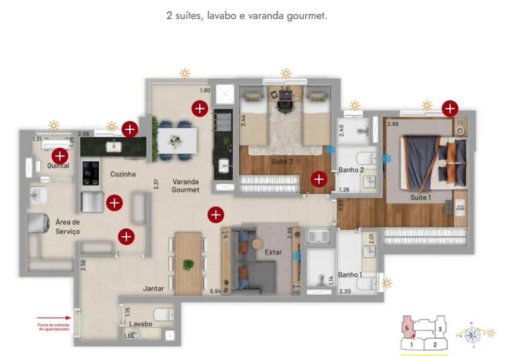 Apartamento, 2 quartos, 86 m² - Foto 14