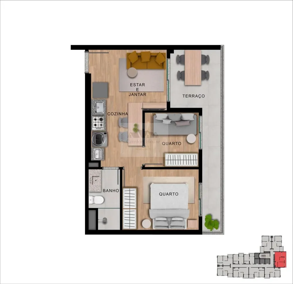Apartamento, 2 quartos, 38 m² - Foto 12