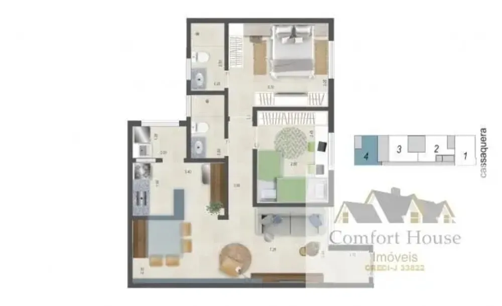 Apartamento, 2 quartos, 69 m² - Foto 12
