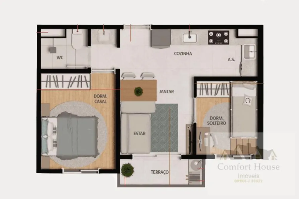 Apartamento, 2 quartos, 36 m² - Foto 11