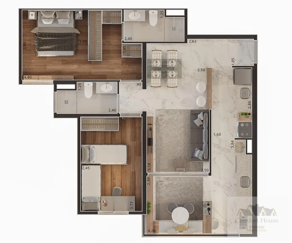Apartamento, 2 quartos, 74 m² - Foto 16