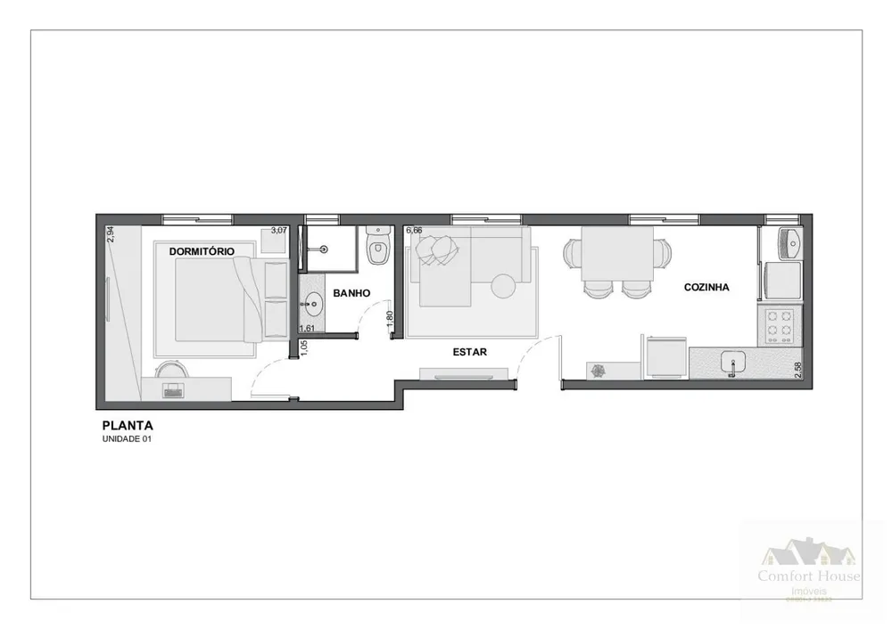 Apartamento, 1 quarto, 37 m² - Foto 3
