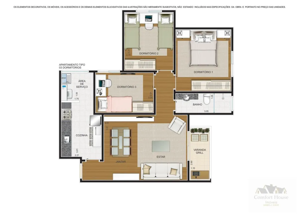 Apartamento, 3 quartos, 71 m² - Foto 5