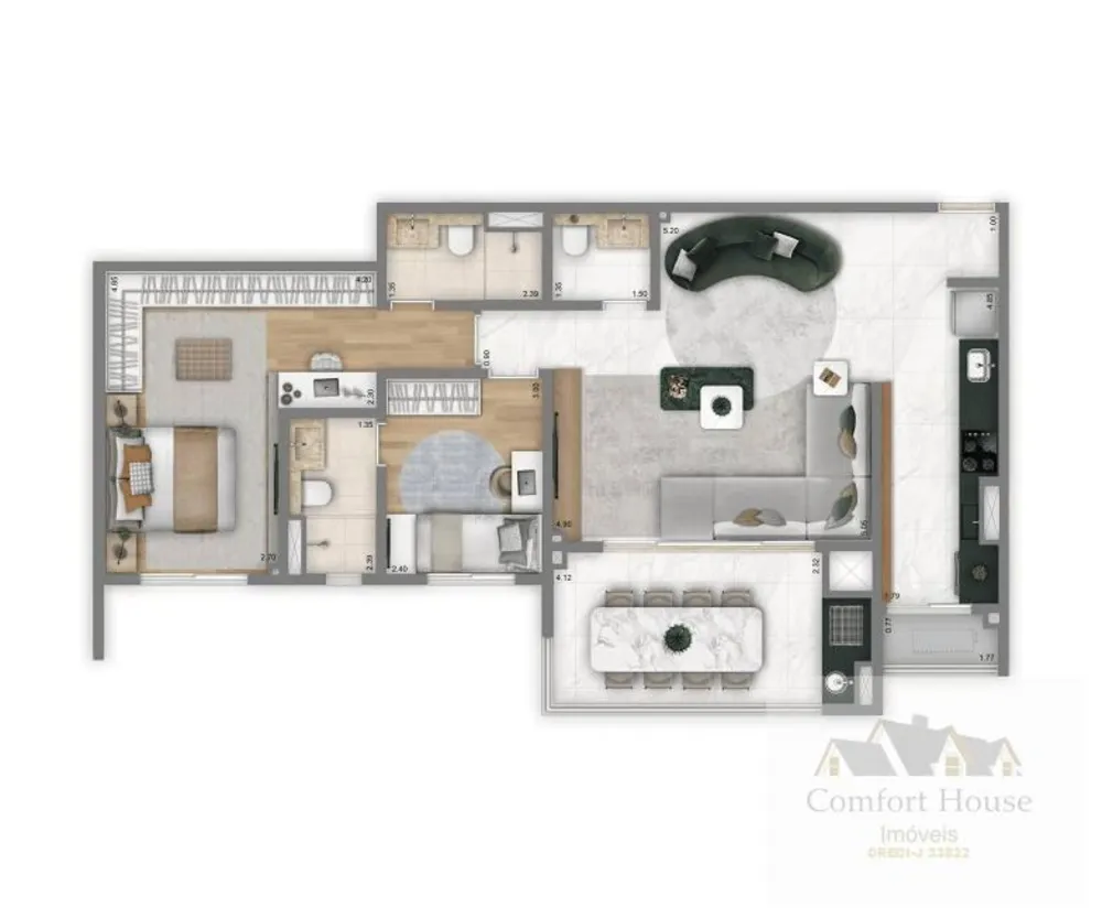 Apartamento, 3 quartos, 74 m² - Foto 9