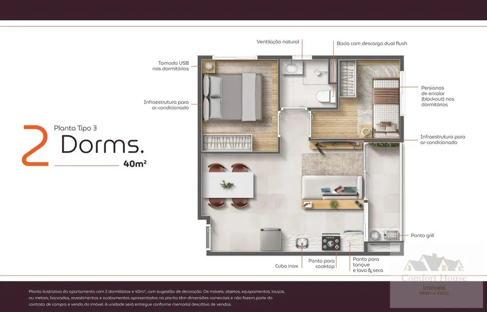 Apartamento, 2 quartos, 25 m² - Foto 7