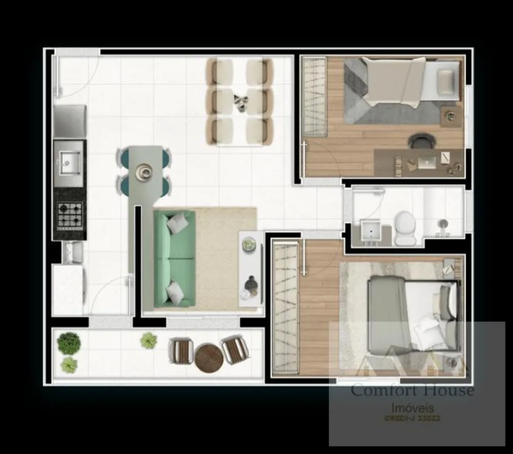 Apartamento, 2 quartos, 50 m² - Foto 6