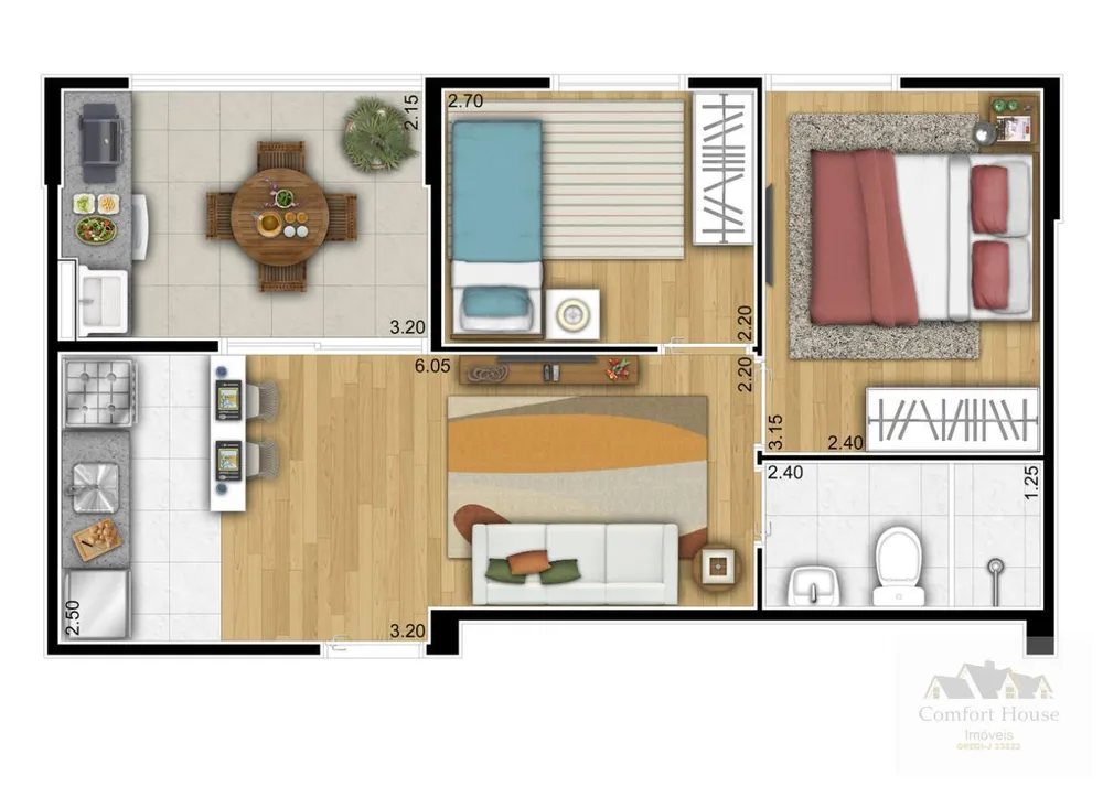 Casa, 2 quartos, 42 m² - Foto 11