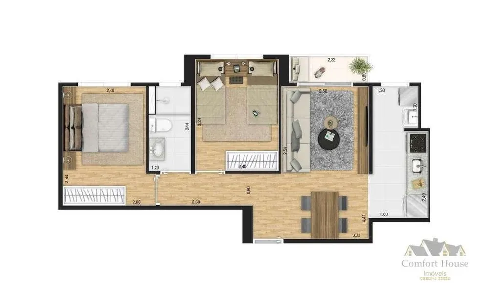 Casa, 2 quartos, 47 m² - Foto 3