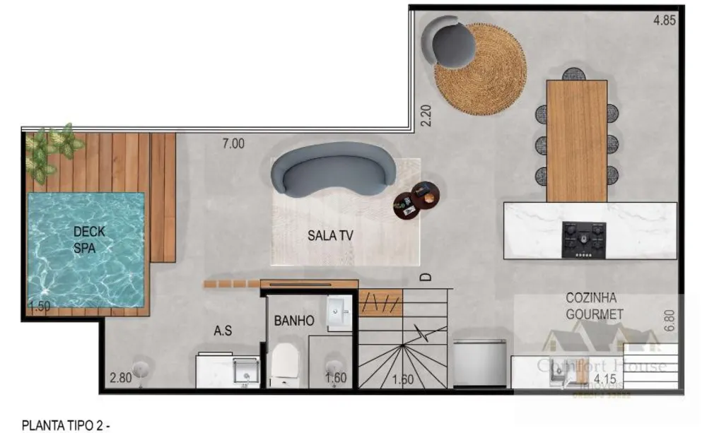 Cobertura, 2 quartos, 115 m² - Foto 2