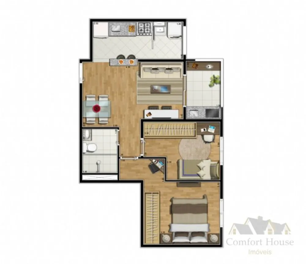Apartamento, 3 quartos, 61 m² - Foto 7