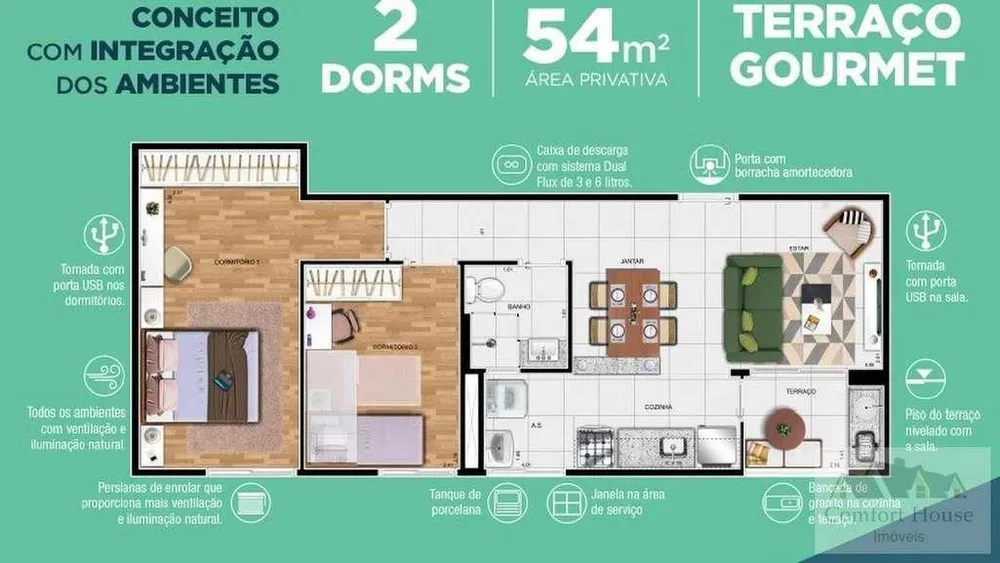 Apartamento, 2 quartos, 55 m² - Foto 13