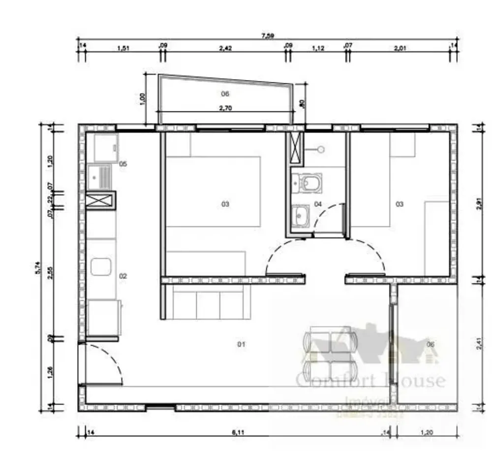 Casa, 2 quartos, 38 m² - Foto 16