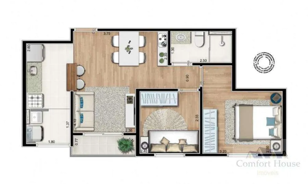 Apartamento, 1 quarto, 37 m² - Foto 12