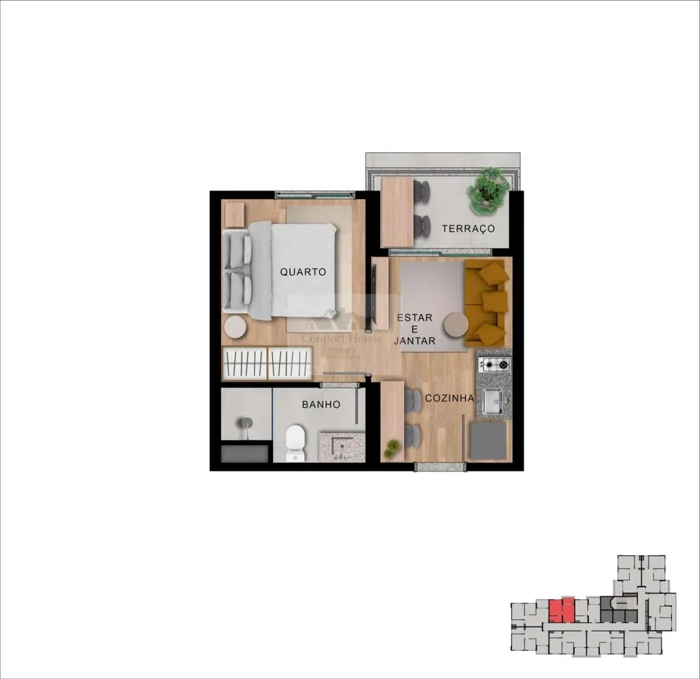 Casa, 1 quarto, 26 m² - Foto 14