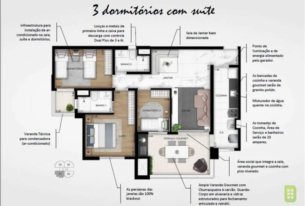 Apartamento, 3 quartos, 87 m² - Foto 10