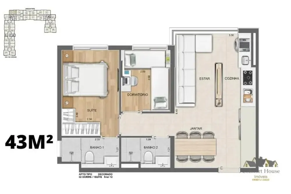 Apartamento, 2 quartos, 55 m² - Foto 11