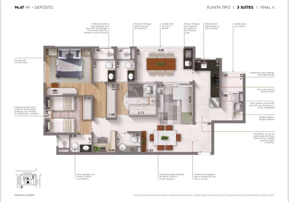 Apartamento, 3 quartos, 96 m² - Foto 14