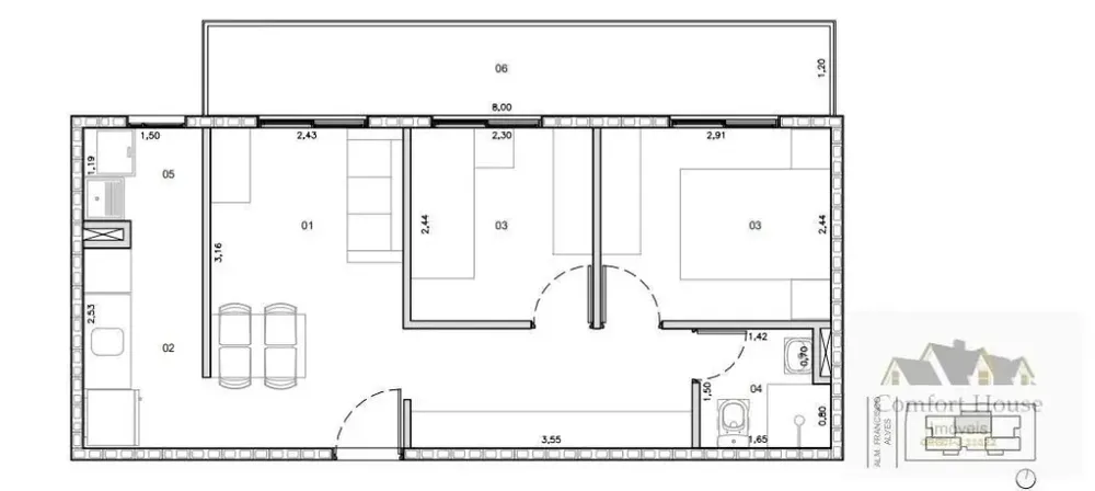 Apartamento, 2 quartos, 40 m² - Foto 1