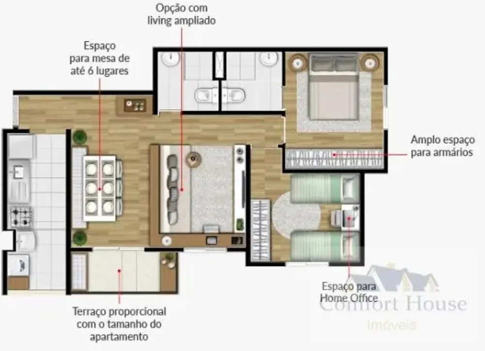 Apartamento, 2 quartos, 45 m² - Foto 5