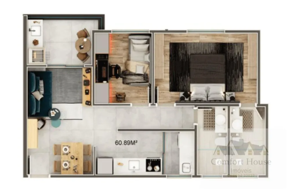 Apartamento, 2 quartos, 61 m² - Foto 6