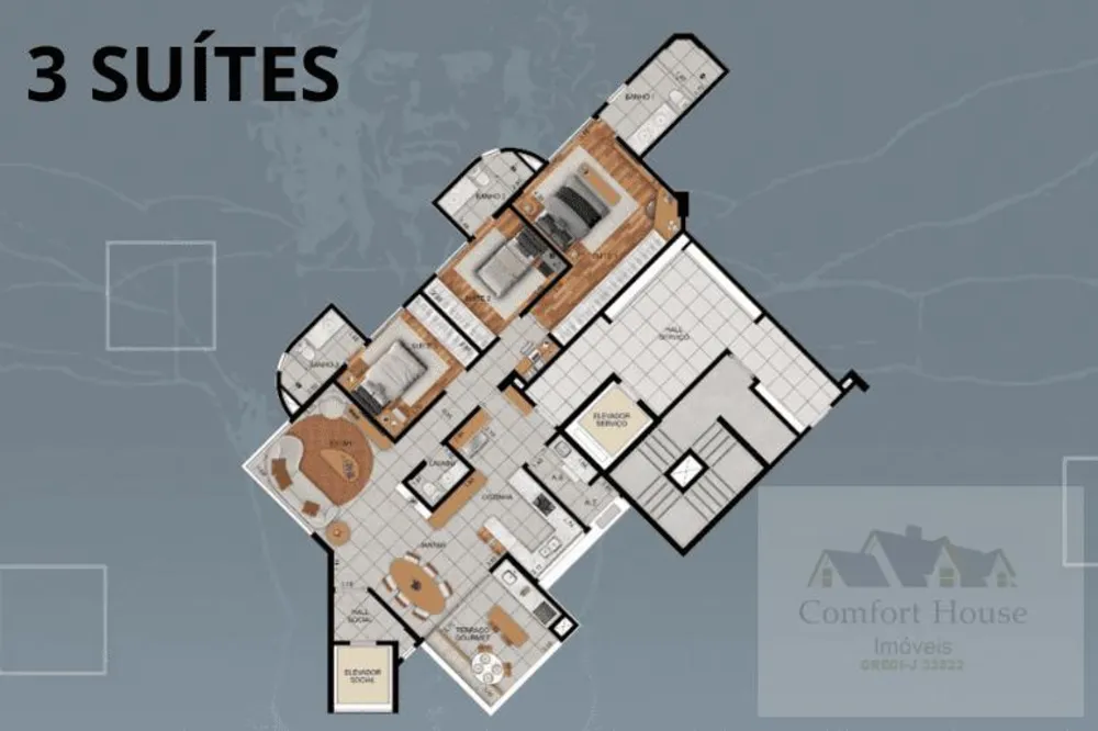 Apartamento, 3 quartos, 132 m² - Foto 3
