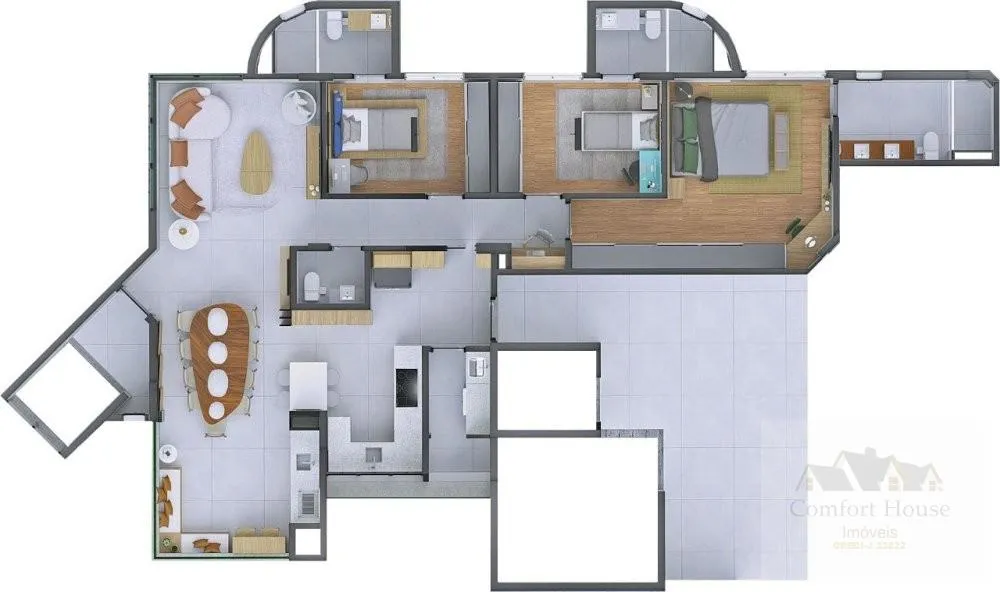 Apartamento, 3 quartos, 132 m² - Foto 3