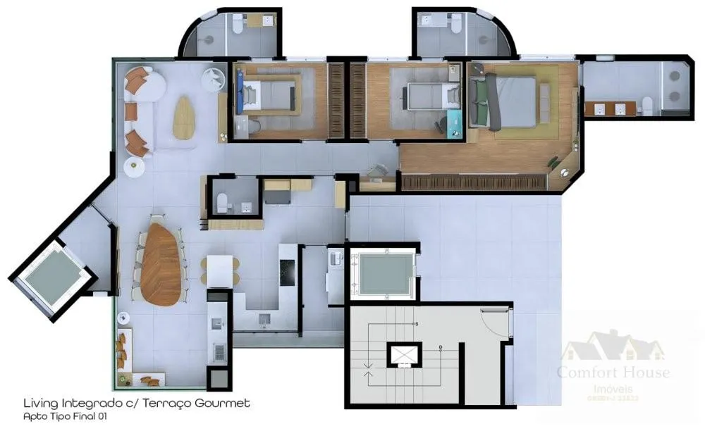 Apartamento, 3 quartos, 132 m² - Foto 9