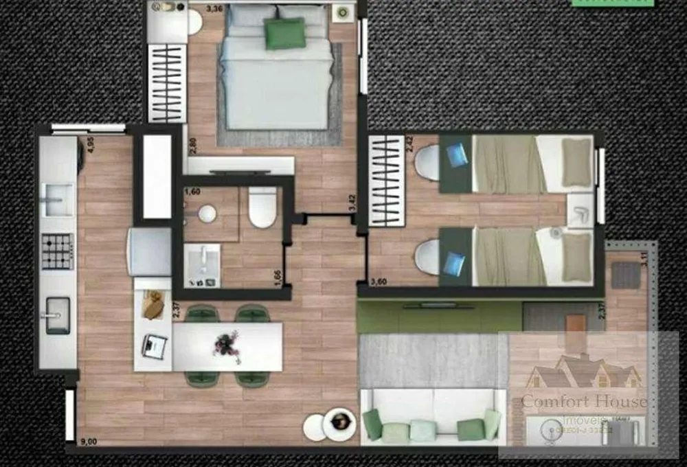 Apartamento, 2 quartos, 55 m² - Foto 12