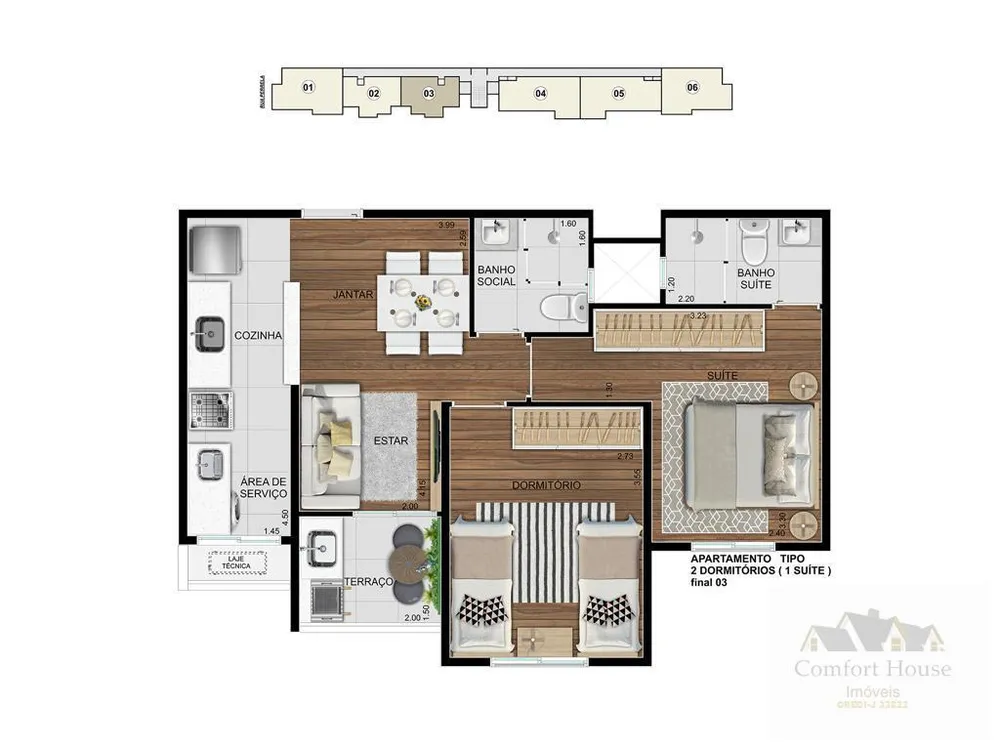Apartamento, 2 quartos, 51 m² - Foto 4