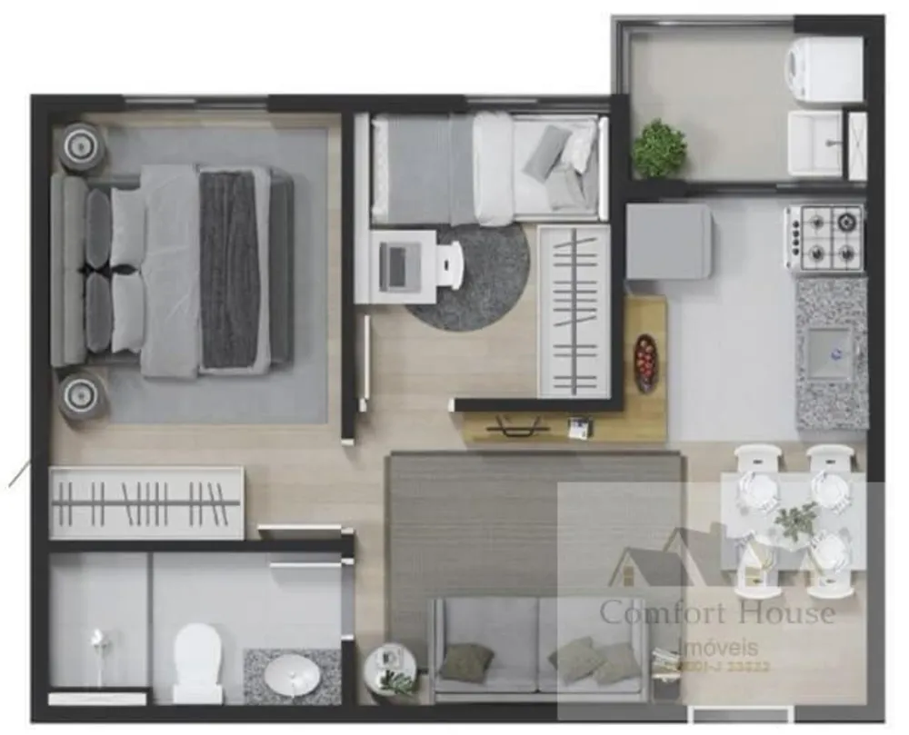 Casa, 2 quartos, 37 m² - Foto 7