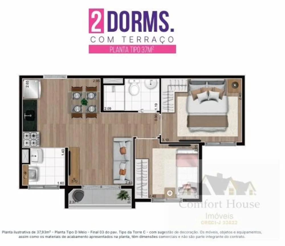 Apartamento, 2 quartos, 37 m² - Foto 15