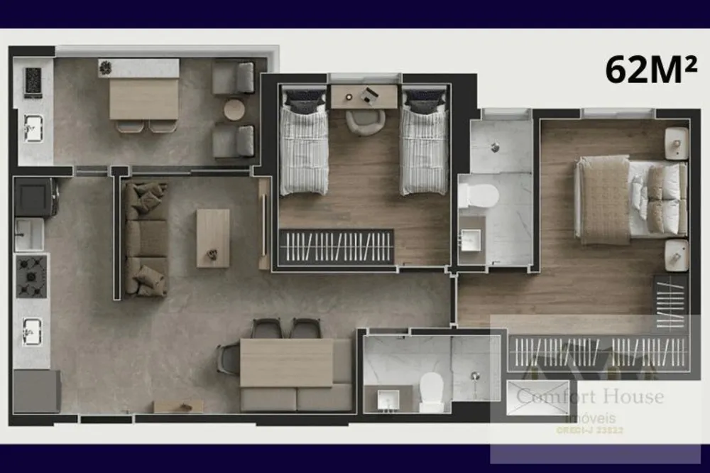 Apartamento, 2 quartos, 62 m² - Foto 8