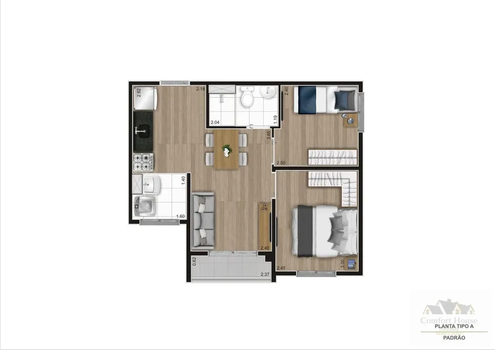 Apartamento, 2 quartos, 38 m² - Foto 4