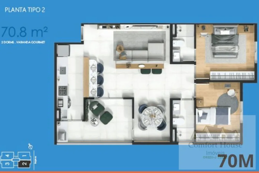 Apartamento, 3 quartos, 70 m² - Foto 5