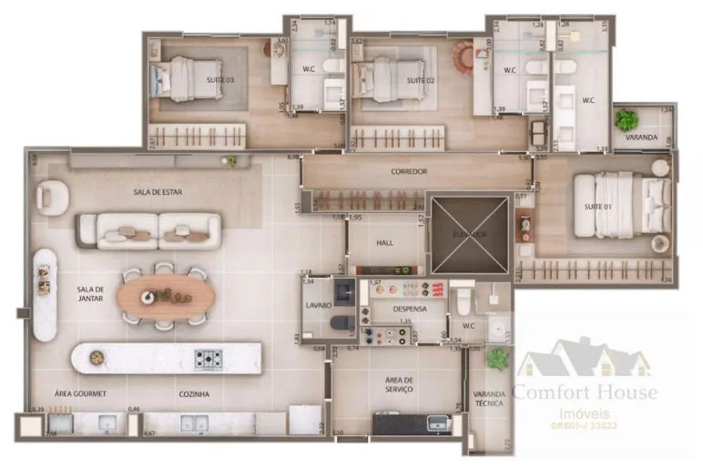 Apartamento, 3 quartos, 183 m² - Foto 16