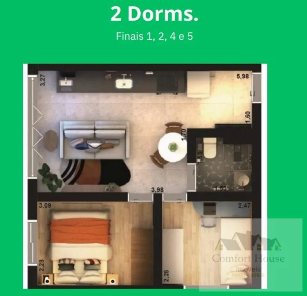 Apartamento, 2 quartos, 36 m² - Foto 13