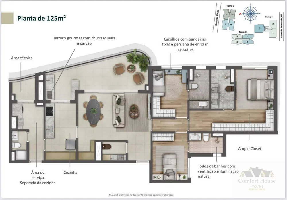 Apartamento, 3 quartos, 125 m² - Foto 15