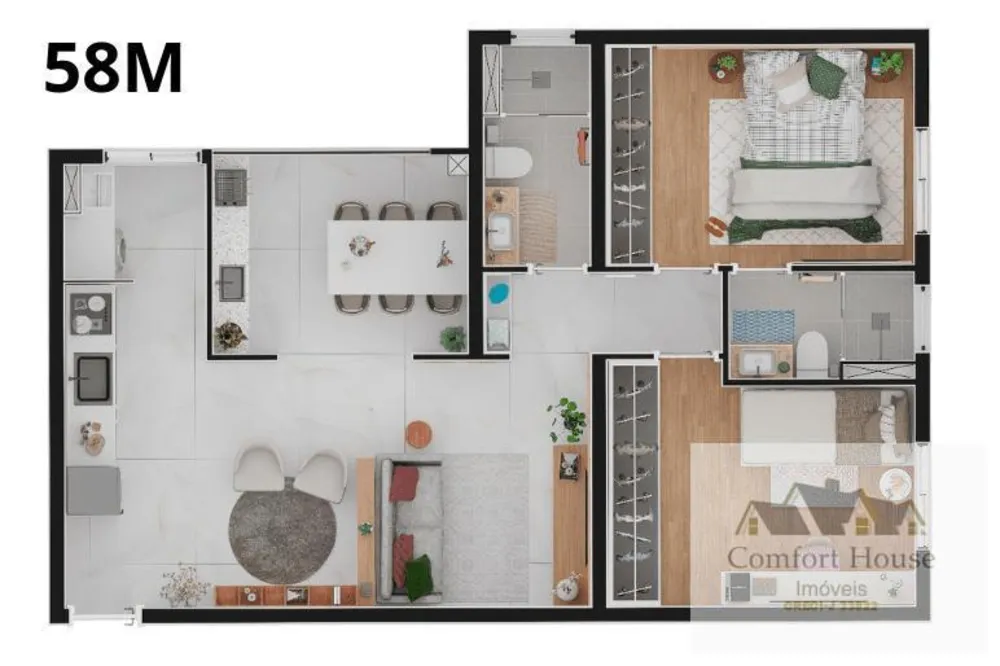 Apartamento, 2 quartos, 58 m² - Foto 12