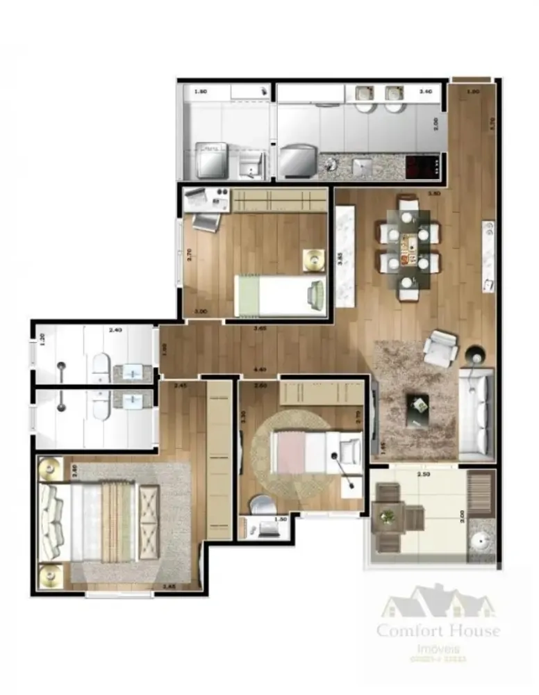 Apartamento, 3 quartos, 84 m² - Foto 10