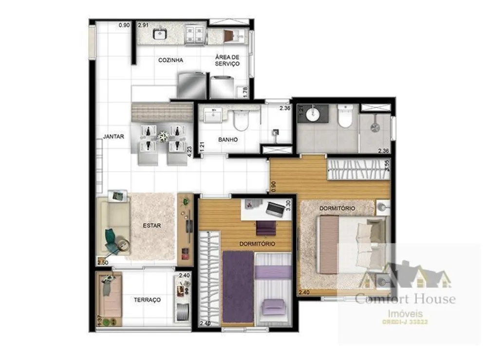 Apartamento, 2 quartos, 54 m² - Foto 10