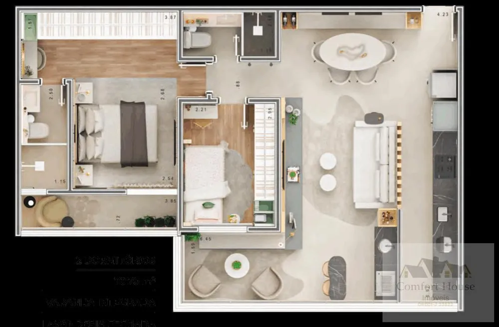 Apartamento, 3 quartos, 70 m² - Foto 6