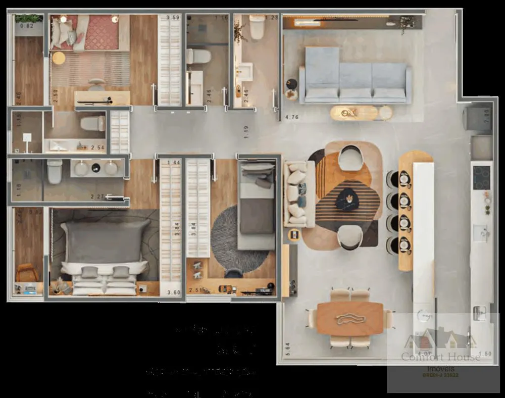 Apartamento, 3 quartos, 70 m² - Foto 8