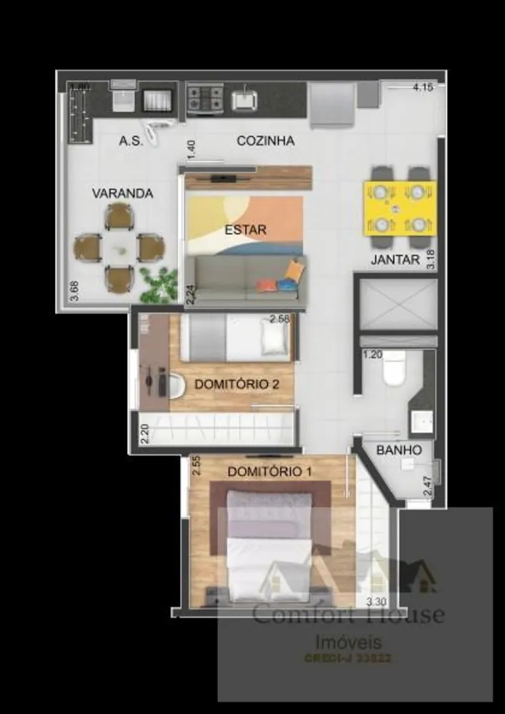Apartamento, 2 quartos, 46 m² - Foto 7